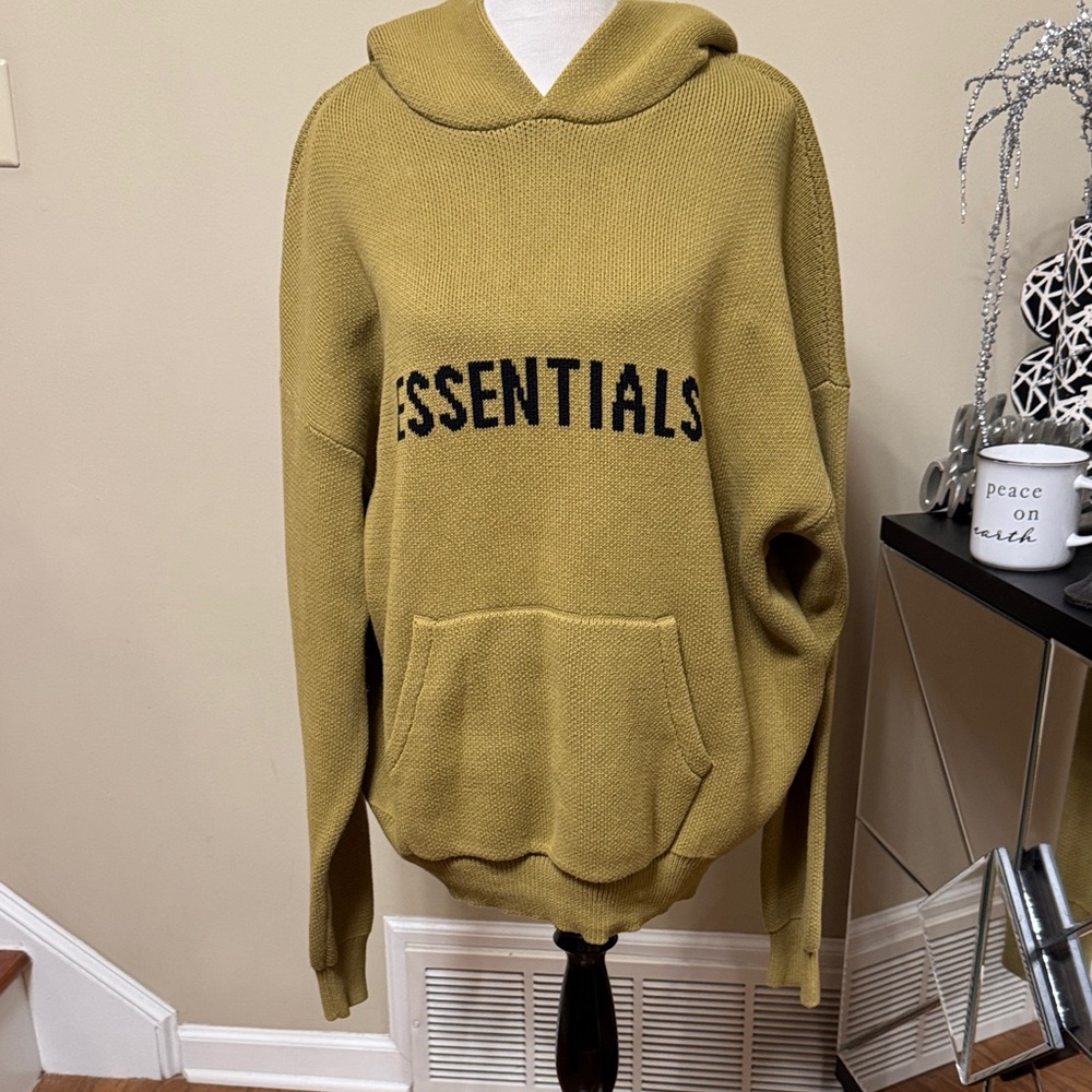 Essentials Fear Of God Mustard Yellow Men's Hoodie Sweater Size XL pre-owned